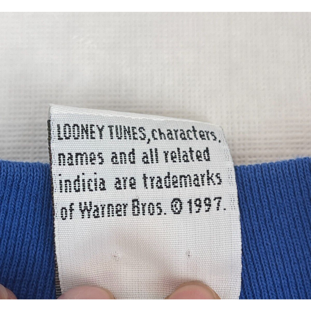 Vtg Taz Sweatshirt Small Does Not Pay Attention 90s Looney Tunes Crewneck 1997 - Picture 4 of 8